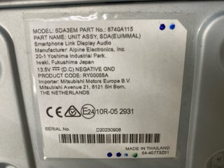 Pantalla Multifunción Mitsubishi Space Star 2022