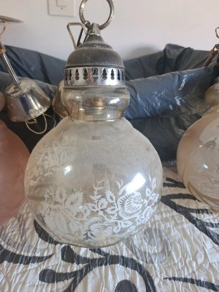 Lámparas Vintage con aTulioa de Cristal