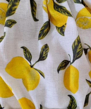 Blusa Crop Top Estampado Limones