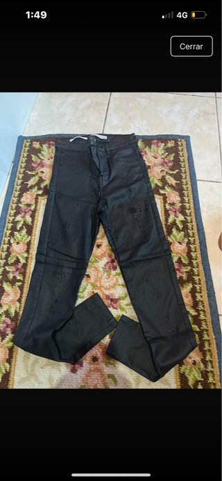 Pantalones de cuero negros