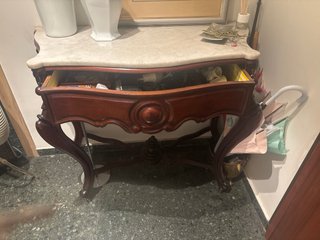 JUEGO RECIBIDOR ANTIGUO AÑOS 50 MADERA  MACIZA
