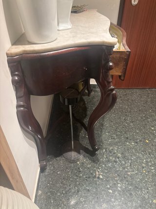 JUEGO RECIBIDOR ANTIGUO AÑOS 50 MADERA  MACIZA