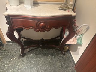 JUEGO RECIBIDOR ANTIGUO AÑOS 50 MADERA  MACIZA