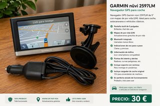 Garmin nüvi 2597LM GPS + Soporte y Cargador