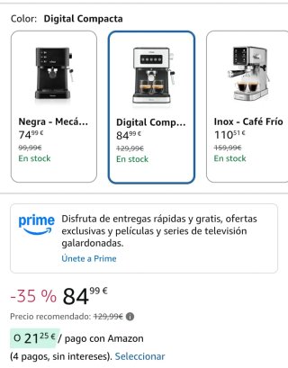 Cafetera UFESA EXPRESSO CE7255 (NUEVA)