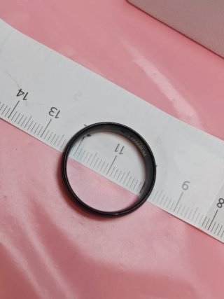 Anillo de titanio negro hombre