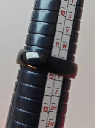 Anillo de titanio negro hombre