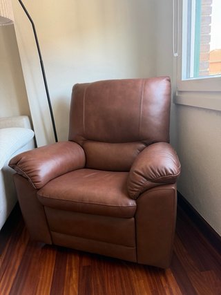 Sillón de cuero eléctrico