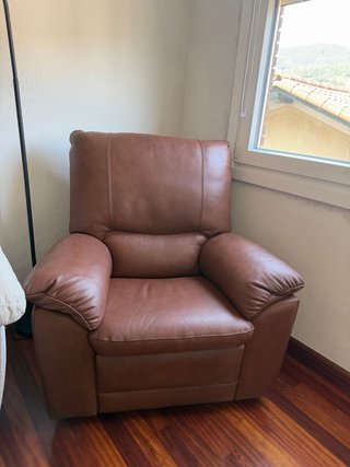 Sillón de cuero eléctrico