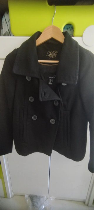 Abrigo corto Mango mujer negro Talla S