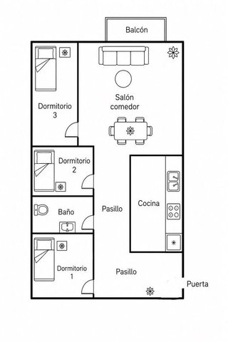 Piso en venta en Montigalà -Sant Crist en Badalona