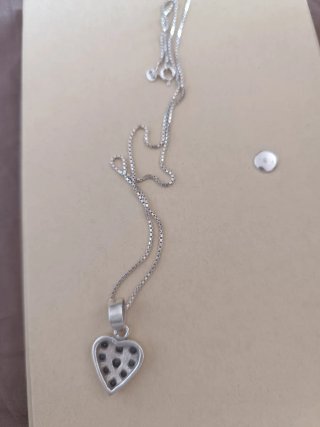 Colgante Corazón Zafiros Plata Milor Italia