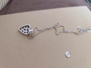 Colgante Corazón Zafiros Plata Milor Italia