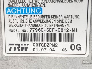 CENTRALITA AIRBAG HONDA HONDA ACCORD BERLINA (CL/CN) 2003-2008