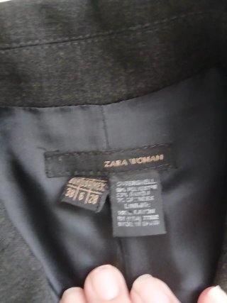Blazer Zara Mujer T.38 Negro