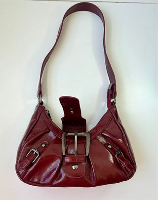 Bolso Vintage Charol Burdeos Y2K
