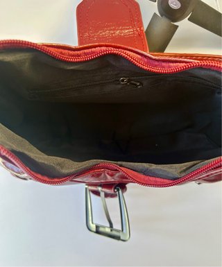 Bolso Vintage Charol Burdeos Y2K