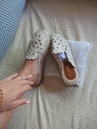 Zapatos planos Styleloop beige mujer