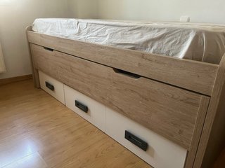 Cama compacta con 3 cajones