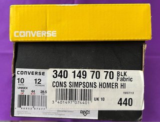 Converse Chuck Taylor Talla 44 Homer Simpson