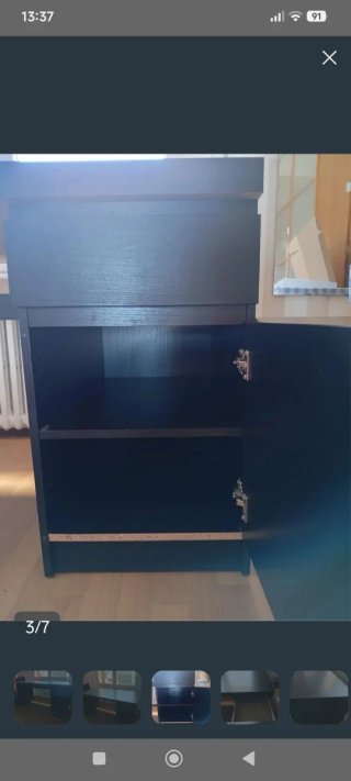 Escritorio IKEA MALM Marrón Oscuro 140x65