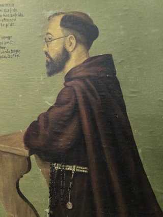 Oleo religioso sobre tablex