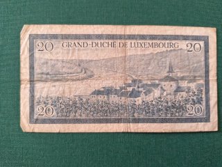 2 Billetes Luxemburgo 10 y 20 Francos