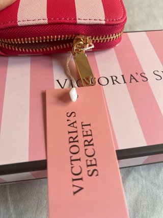 Cartera Victoria's Secret Nueva Rayas Rosas