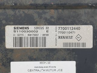 CENTRALITA MOTOR UCE RENAULT RENAULT LAGUNA (B56) 1998-2001