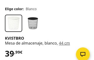 Mesa auxiliar IKEA blanca
