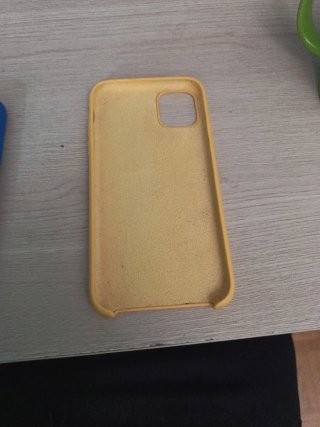 Confezione da 2 custodie per iPhone 11, blu e giallo