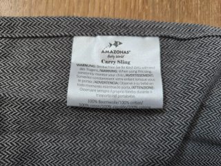 Fular portabebe gris, tejido rígido, NUEVO