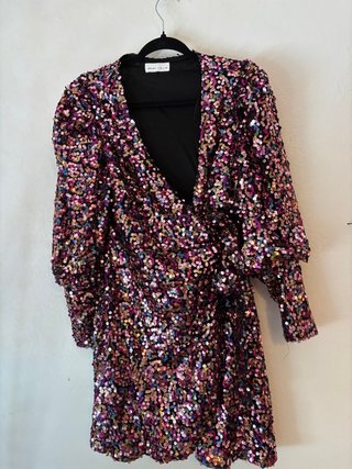 Vestido lentejuelas multicolor