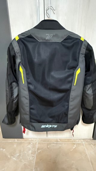 Chaqueta Moto Hombre Negra y Amarilla