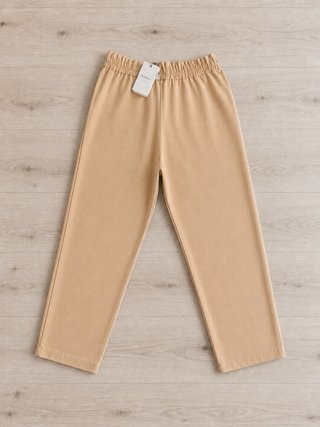 Pantalón paperbag beige Stradivarius