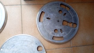 6 Platos Tocadiscos (Plata/Negro)