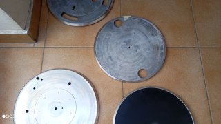 6 Platos Tocadiscos (Plata/Negro)