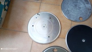 6 Platos Tocadiscos (Plata/Negro)