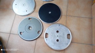 6 Platos Tocadiscos (Plata/Negro)