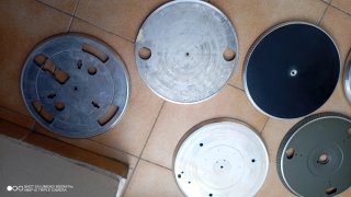 6 Platos Tocadiscos (Plata/Negro)