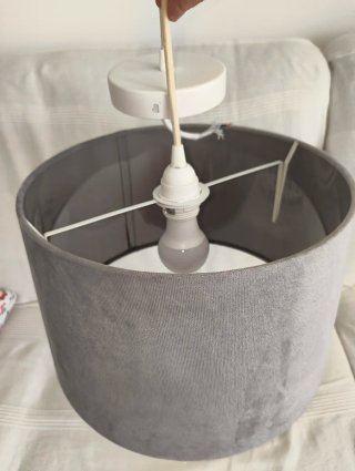 Lámpara de techo gris
