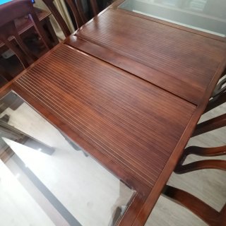 Mesa Comedor Extensible Madera Nogal
