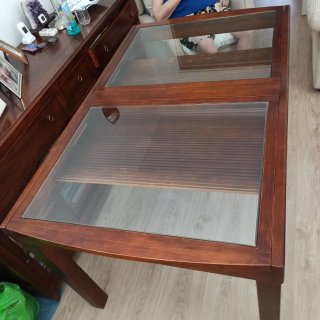 Mesa Comedor Extensible Madera Nogal