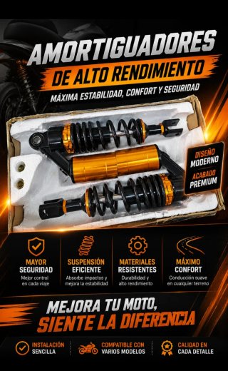 Par Amortiguadores Moto Alto Rendimiento