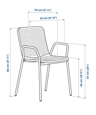 4 Sillones blancos con reposabrazos nuevos.