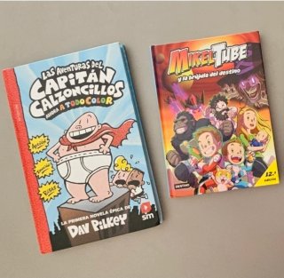 Lote libros Capitán Calzoncillos y MikelTube