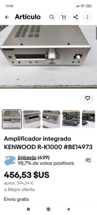 Amplificador Digital Kenwood Alta Gama R-K1000