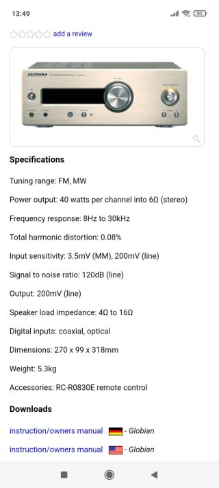 Amplificador Digital Kenwood Alta Gama R-K1000