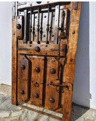 Puerta Roble Maciza Antigua