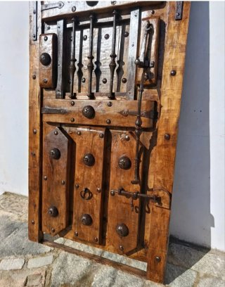 Puerta Roble Maciza Antigua